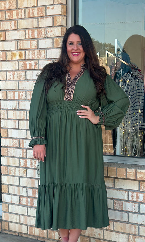Leopard and Pine Dress