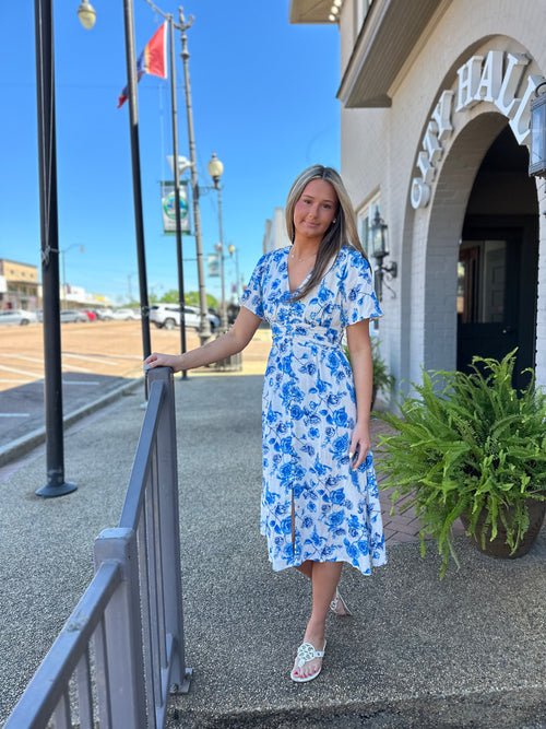 The Blue Willow Midi Dress